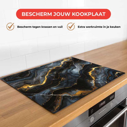 Inductie beschermer - Marmer Intens Zwart