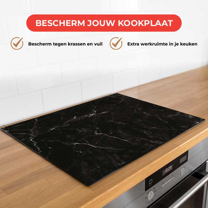 Inductie beschermer - Marmer Zwart