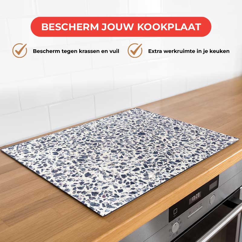 Inductie beschermer - Terrazzo Calm Stone