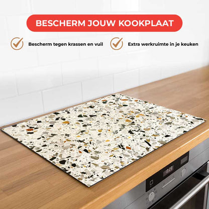 Inductie beschermer - Terrazzo Graphite Pro