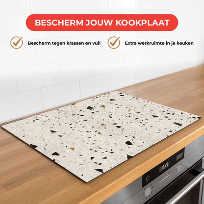 Inductie beschermer - Terrazzo Milano Beige