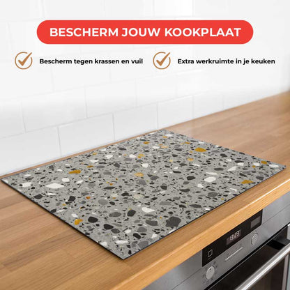 Inductie beschermer - Terrazzo Noir Deluxe