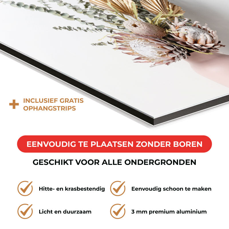 Spatscherm - Gedroogde bloemen