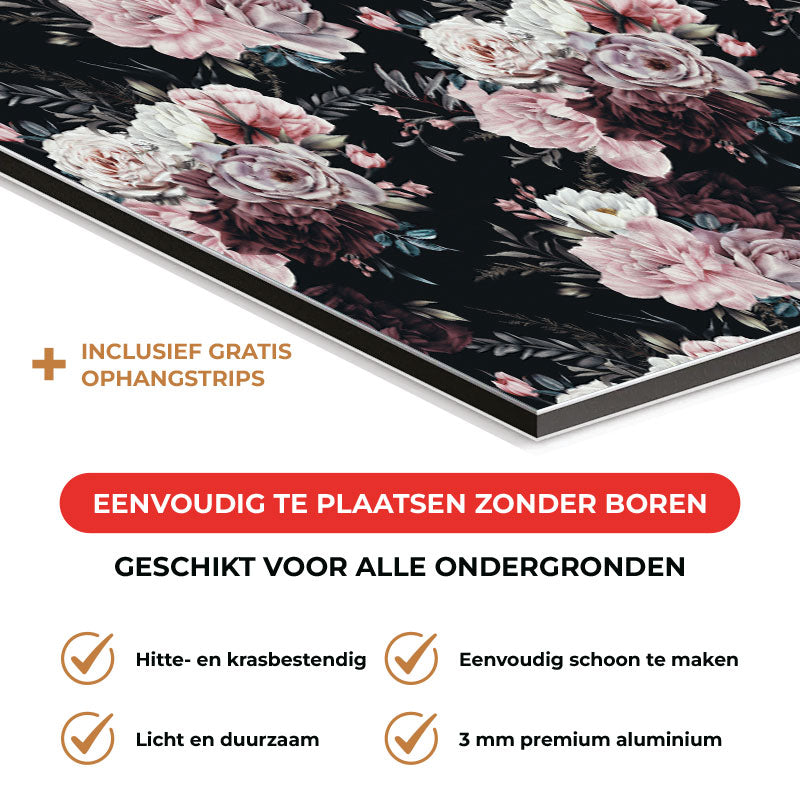Spatscherm - Floral roze