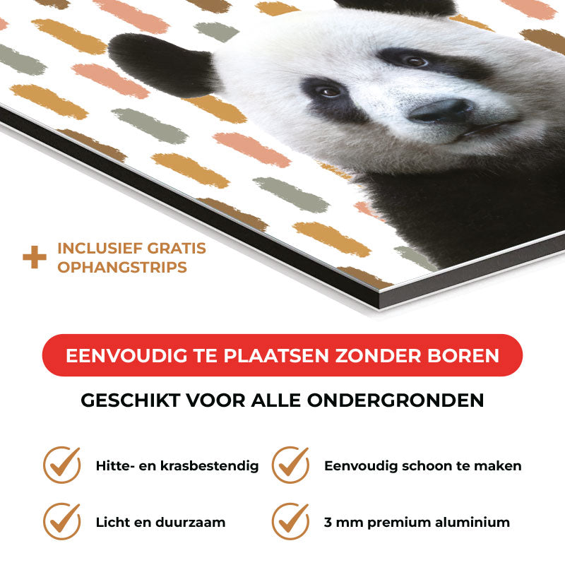 Spatscherm - Funny panda vlekken