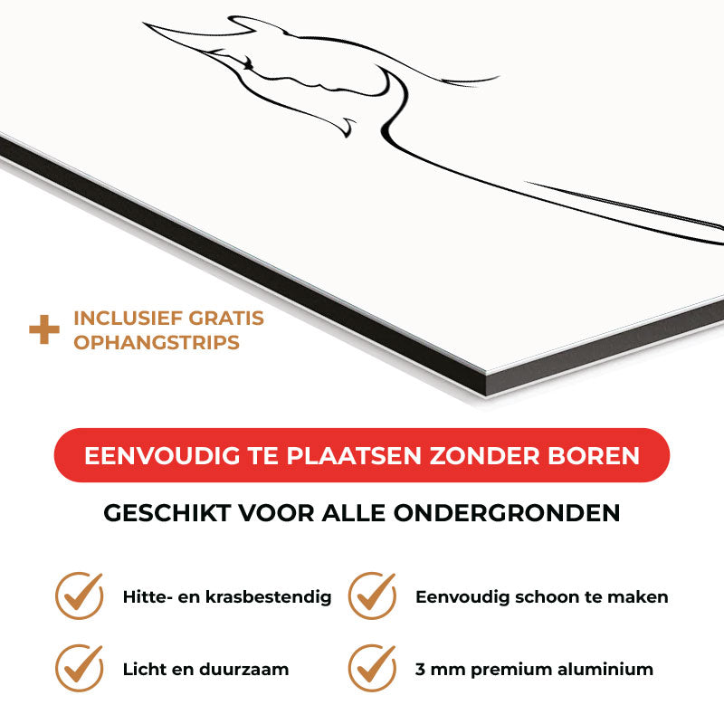 Spatscherm - Contour van een vrouw