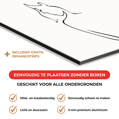 Spatscherm - Contour van een vrouw