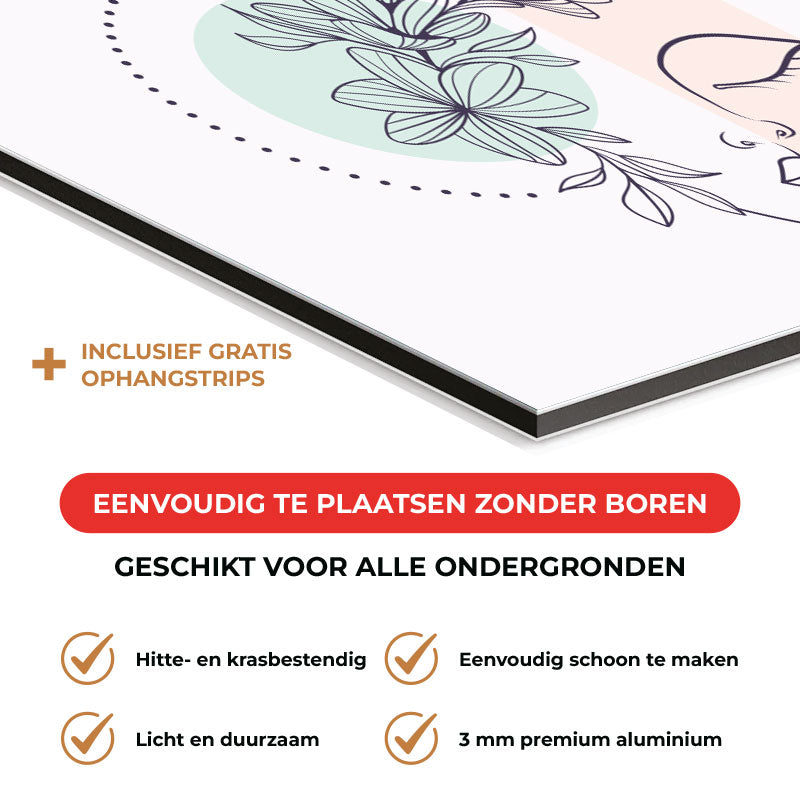 Spatscherm - Illustratie van een vrouw