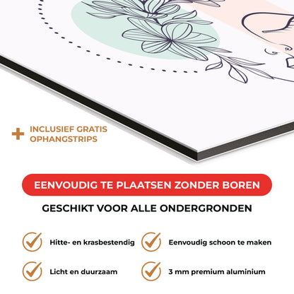 Spatscherm - Illustratie van een vrouw
