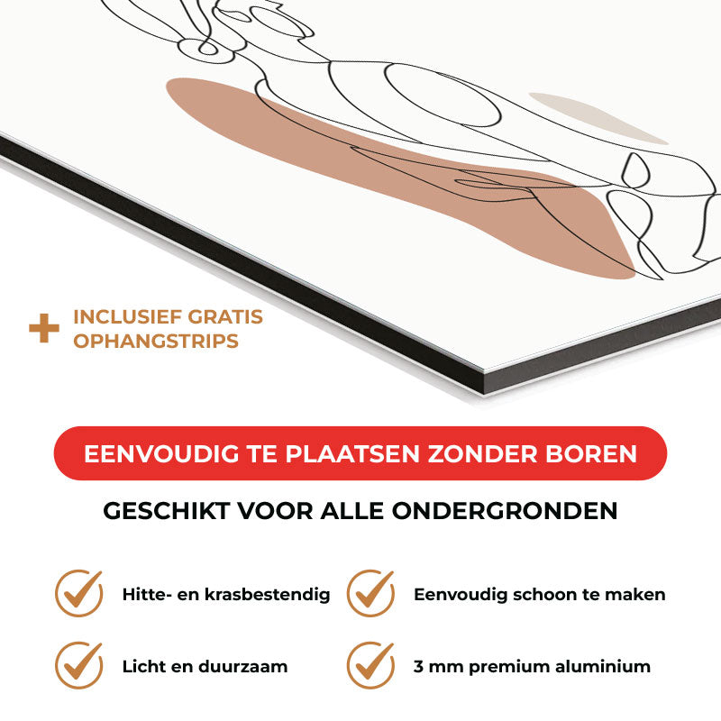 Spatscherm - Vrouw in silhouette