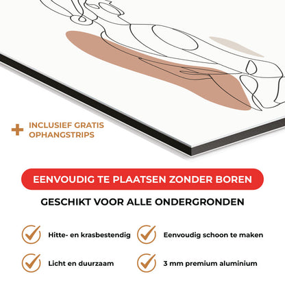 Spatscherm - Vrouw in silhouette