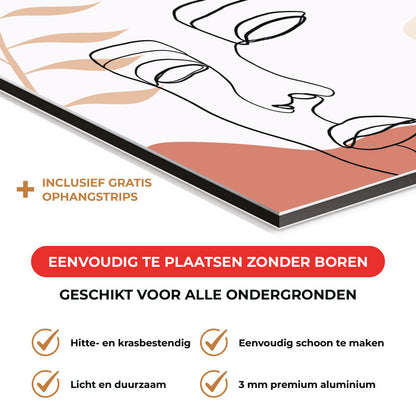 Spatscherm - Vrouw met blad