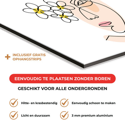 Spatscherm - Vrouw met bloemen