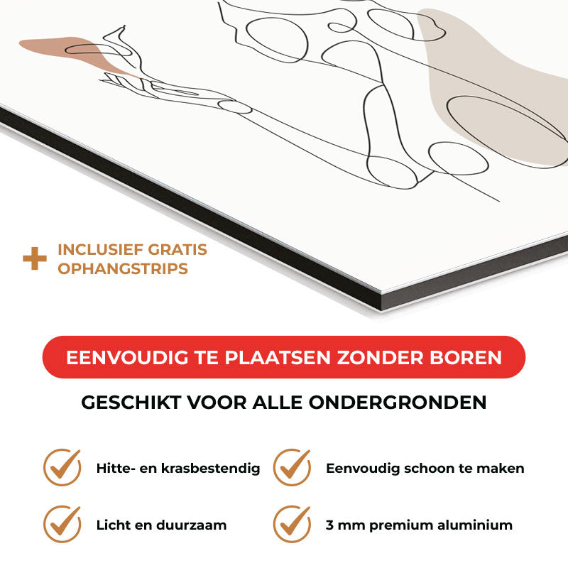 Spatscherm - Vrouw met vogel