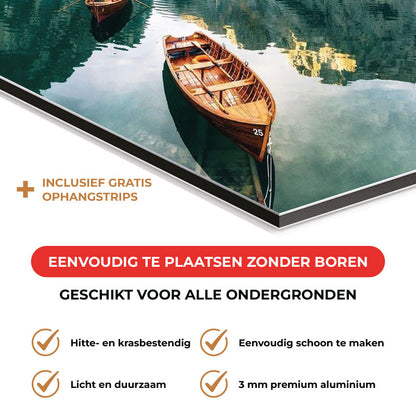 Spatscherm - Boten op een meer