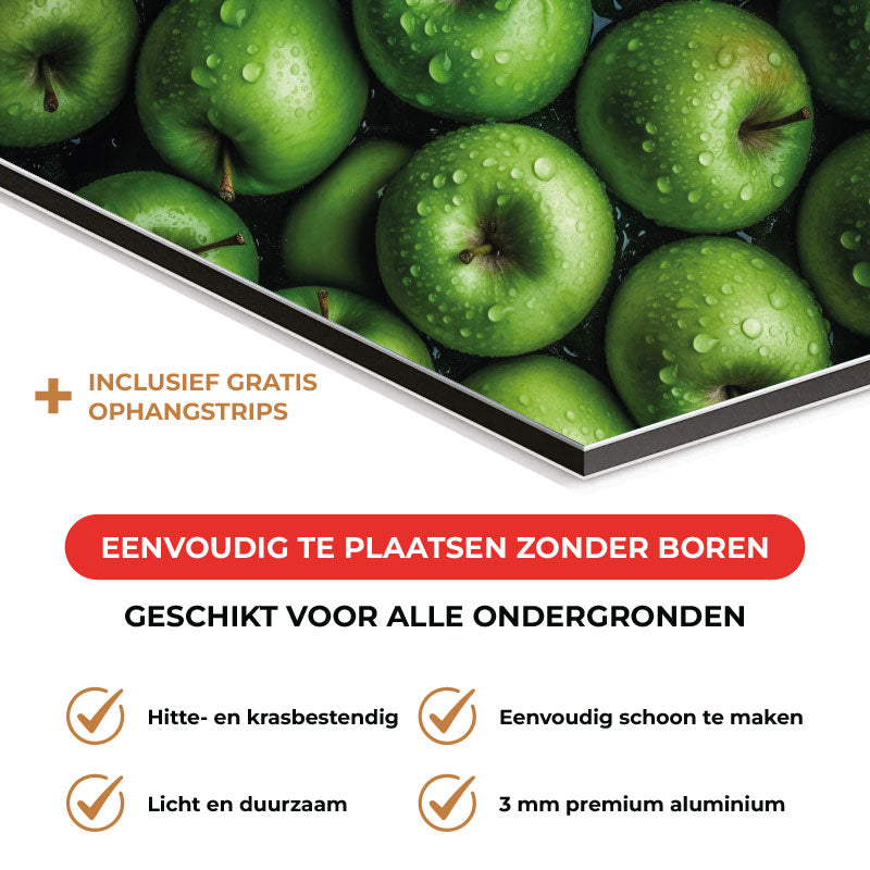 Spatscherm - Groene appels