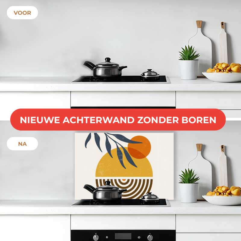 Spatscherm - Boho zonsondergang