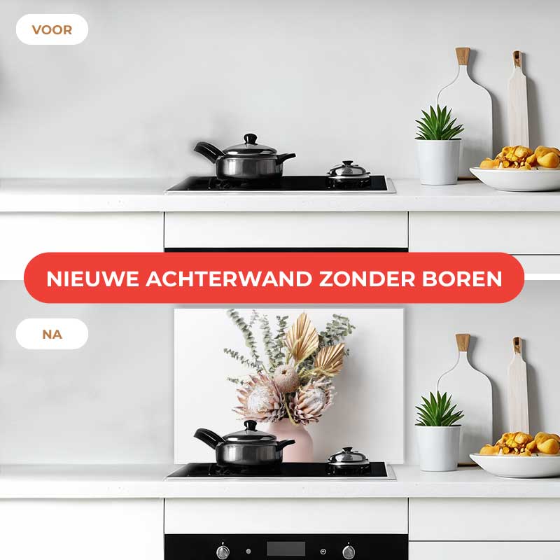 Spatscherm - Gedroogde bloemen