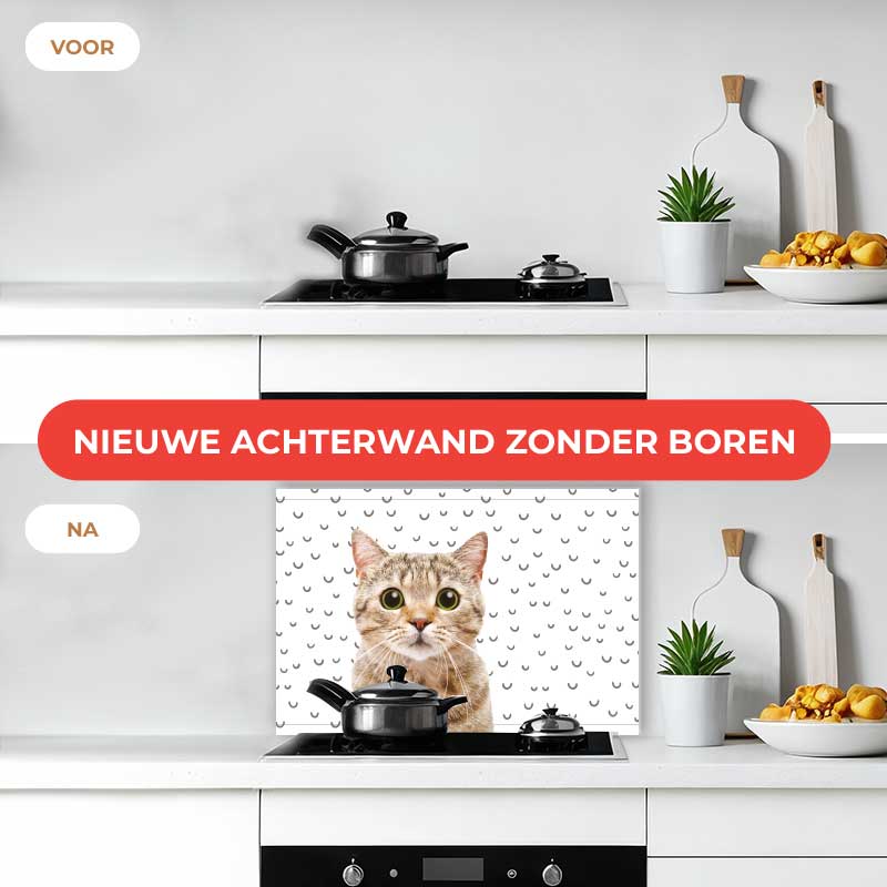 Spatscherm - Funny kat fugler