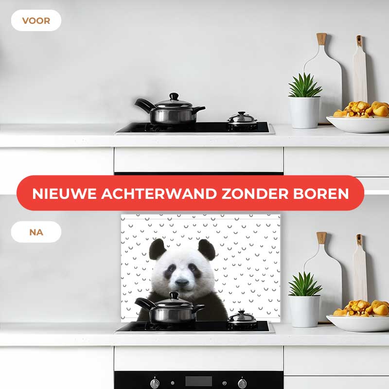 Spatscherm - Funny panda fugler