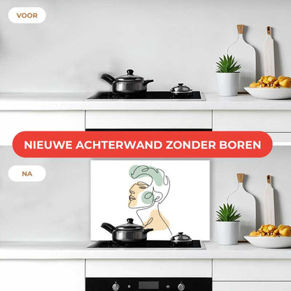 Spatscherm - Man in één lijn