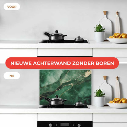 Spatscherm - Marmer Groen