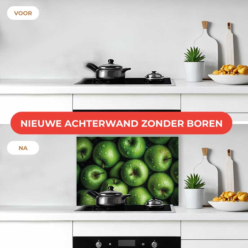 Spatscherm - Groene appels