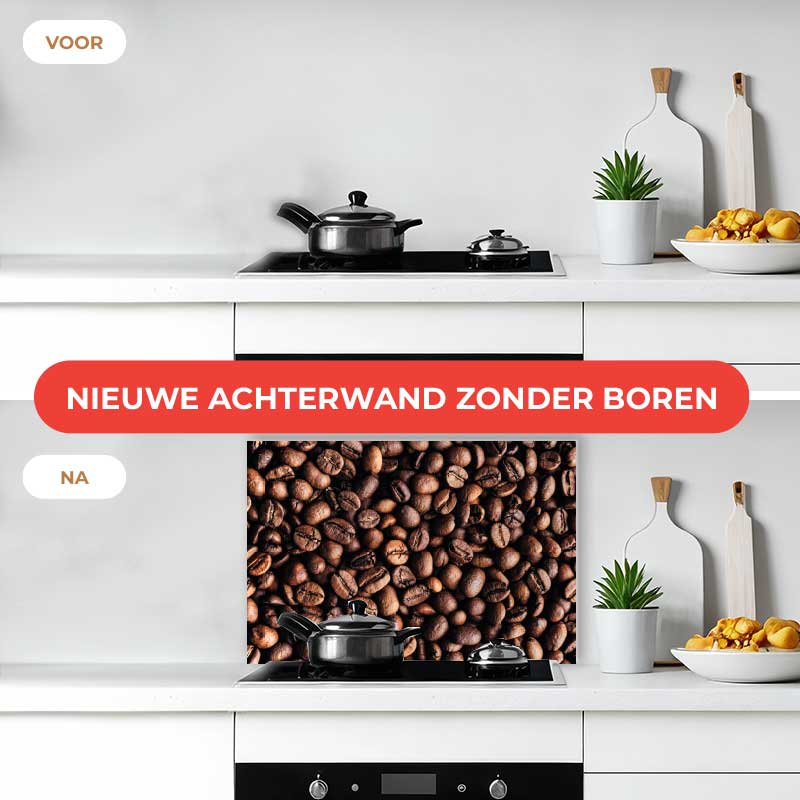 Spatscherm - Koffiebonen