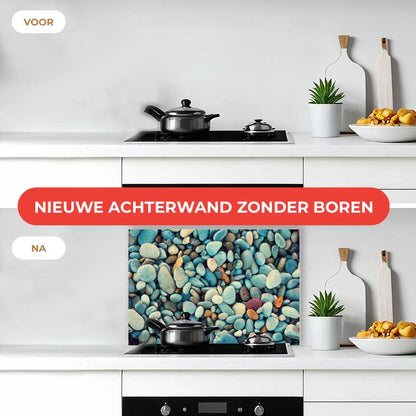 Spatscherm - Stenen strand