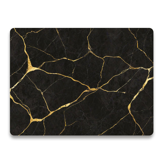 Marmer zwart goud luxe placemat vinyl van Kookio