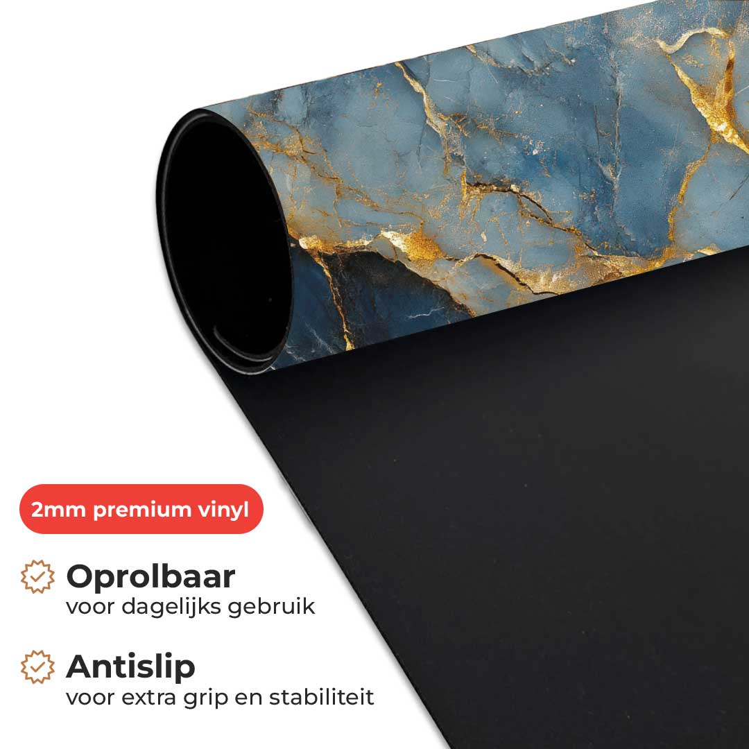Bureau Onderlegger - Marmer blauw-goud