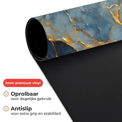 Bureau Onderlegger - Marmer blauw-goud