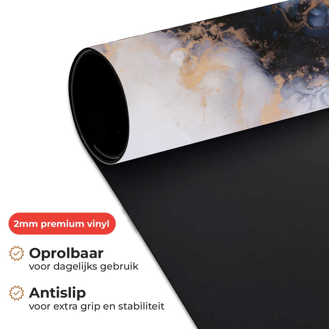 Bureau Onderlegger - Marmer blauw-paars