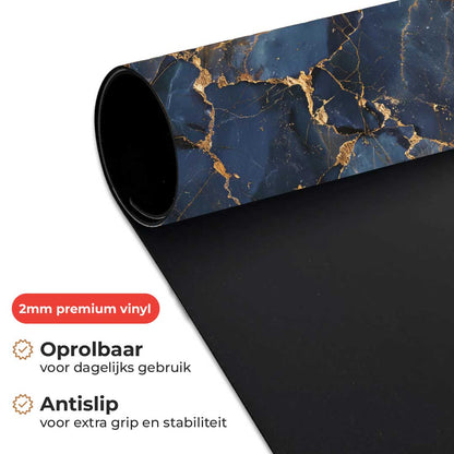 Bureau Onderlegger - Marmer donker blauw