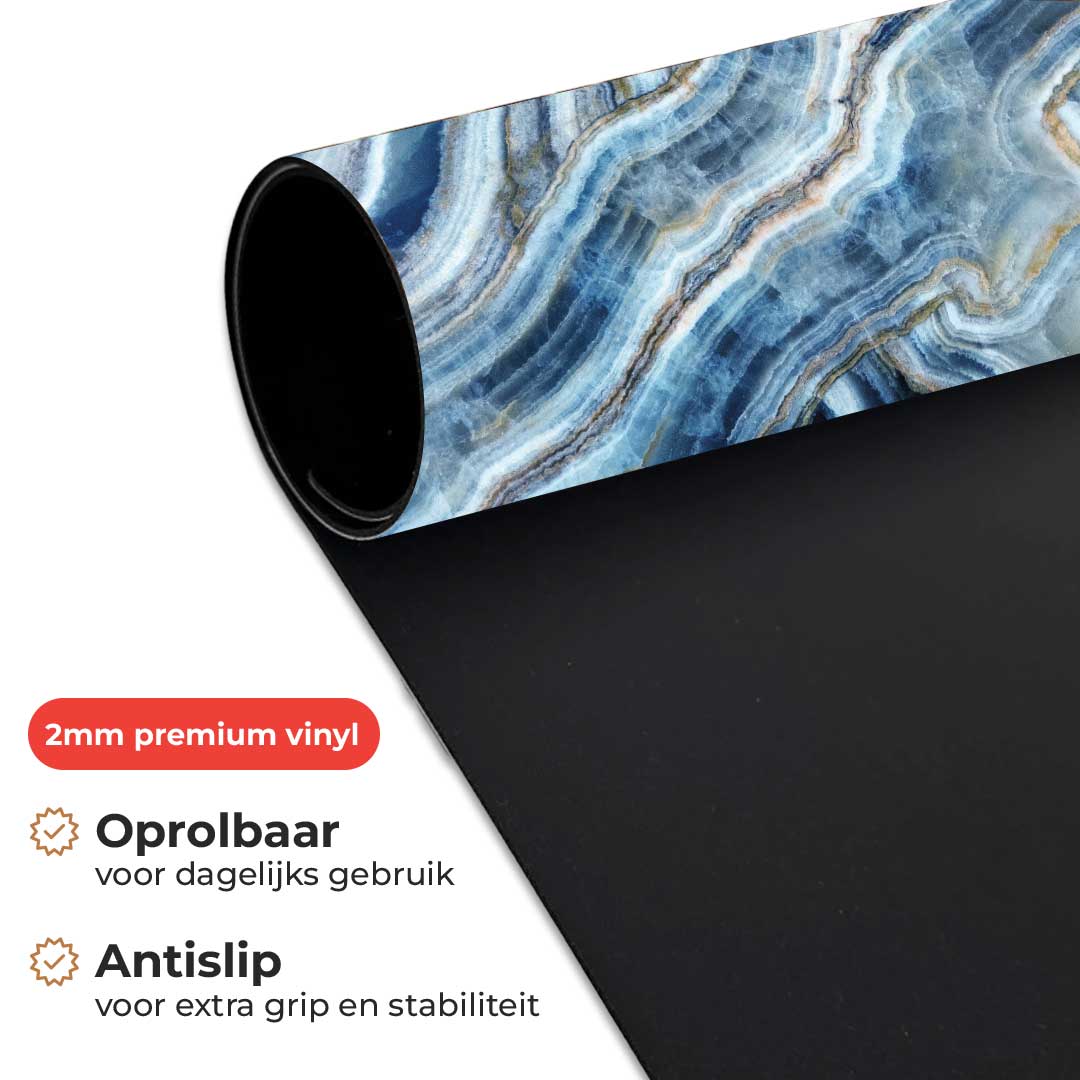 Bureau Onderlegger - Marmer natuurlijk blauw