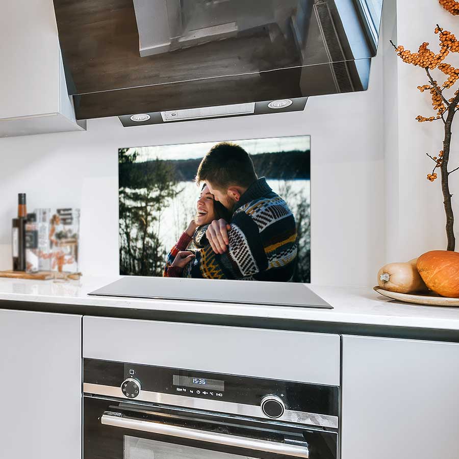 Spatscherm met eigen foto