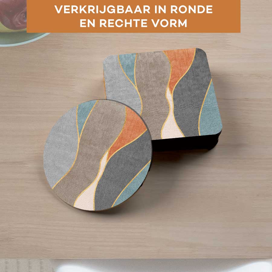 Onderzetter - Abstracte golven