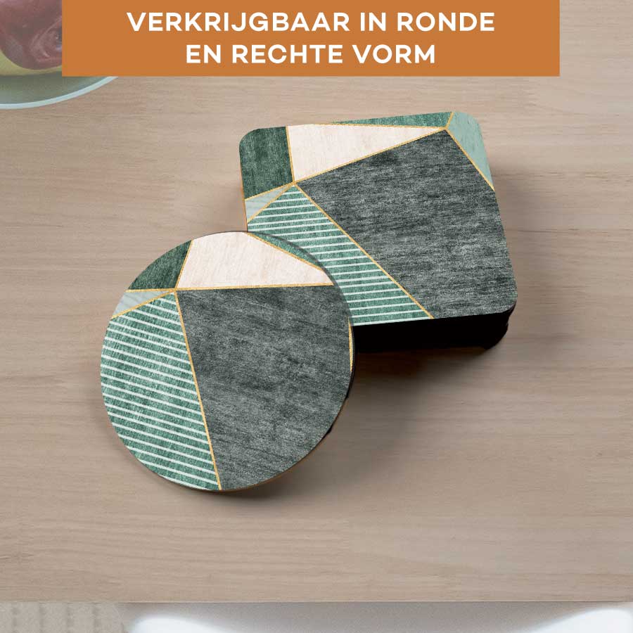Onderzetter - Groene rechthoeken