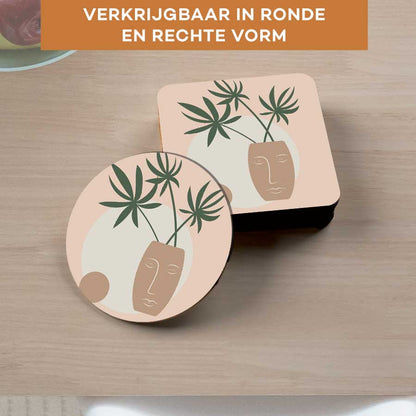 Onderzetter - Plant in vaas