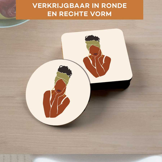 Onderzetter - Afrikaanse vrouw