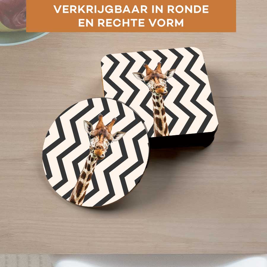 Onderzetter - Funny giraf zigzag