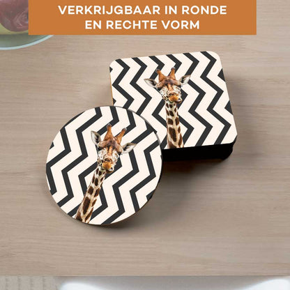 Onderzetter - Funny giraf zigzag