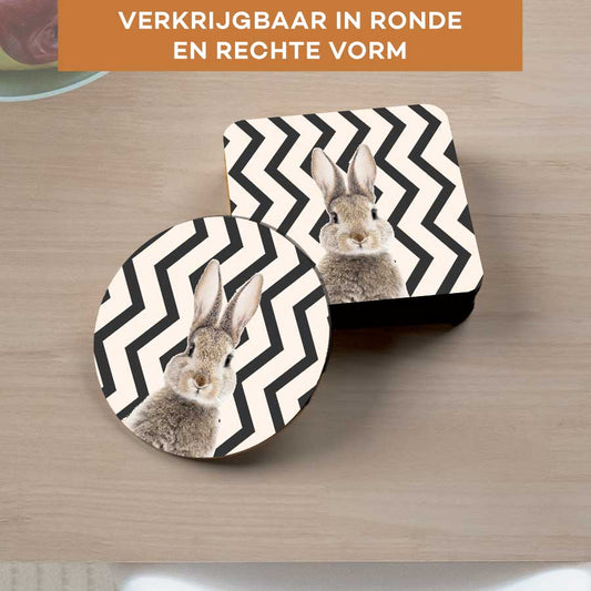 Onderzetter - Funny konijn zigzag