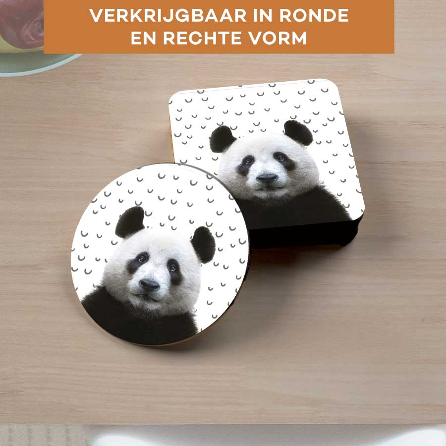 Onderzetter - Funny panda fugler