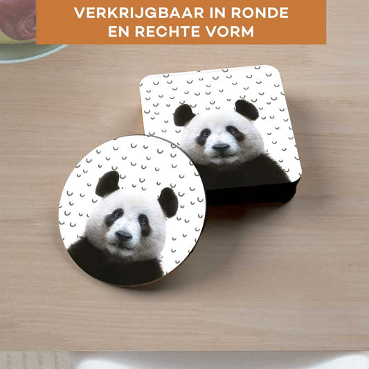 Onderzetter - Funny panda fugler