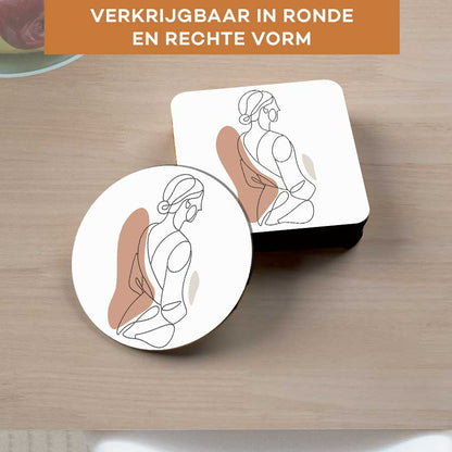 Onderzetter - Vrouw in silhouette