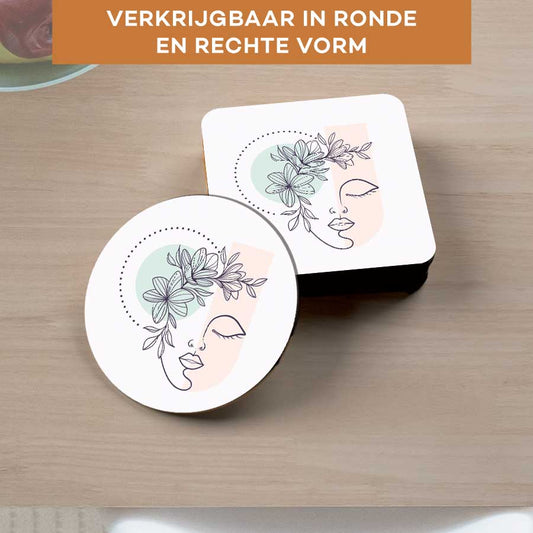 Onderzetter - Illustratie van een vrouw