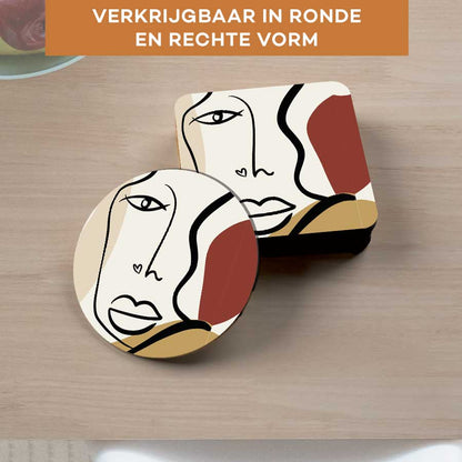 Onderzetter - Gezicht met hartje