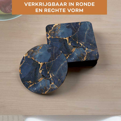 Onderzetter - Marmer Donker Blauw