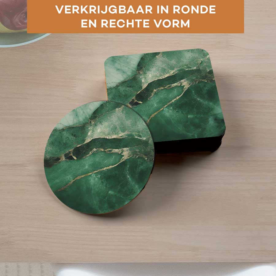 Onderzetter - Marmer Groen